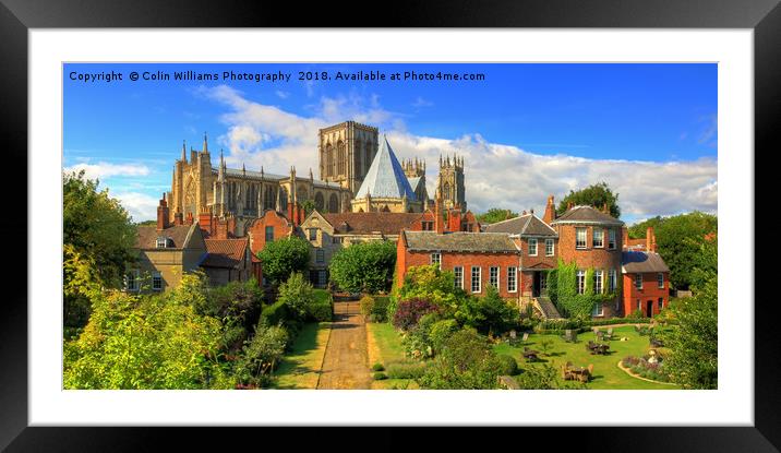 York Minster from The Roman Walls Framed Mounted Print by Colin Williams Photography