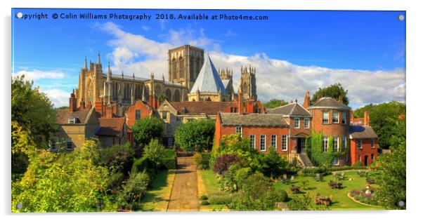 York Minster from The Roman Walls Acrylic by Colin Williams Photography