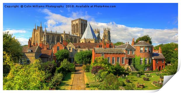 York Minster from The Roman Walls Print by Colin Williams Photography