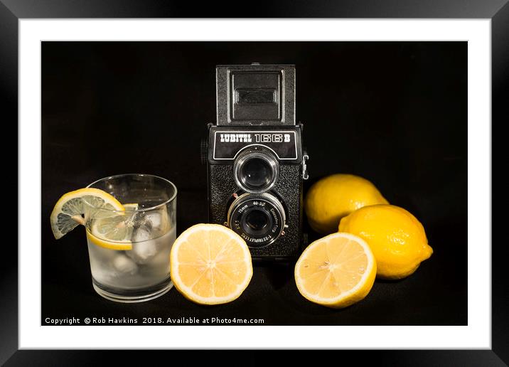 Lubitel Lemons  Framed Mounted Print by Rob Hawkins