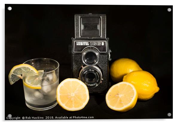 Lubitel Lemons  Acrylic by Rob Hawkins