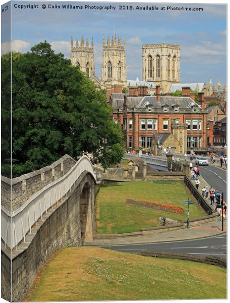 York Minster and The Roman Walls Canvas Print by Colin Williams Photography