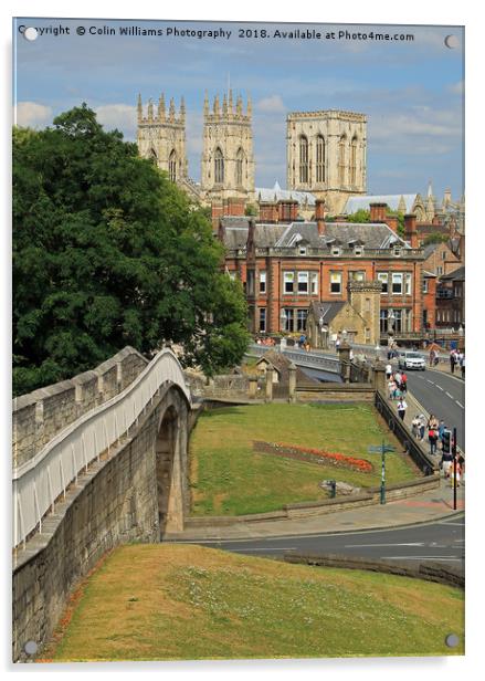 York Minster and The Roman Walls Acrylic by Colin Williams Photography