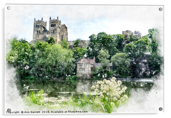 Durham Cathedral Digital Watercolour Acrylic by Ann Garrett
