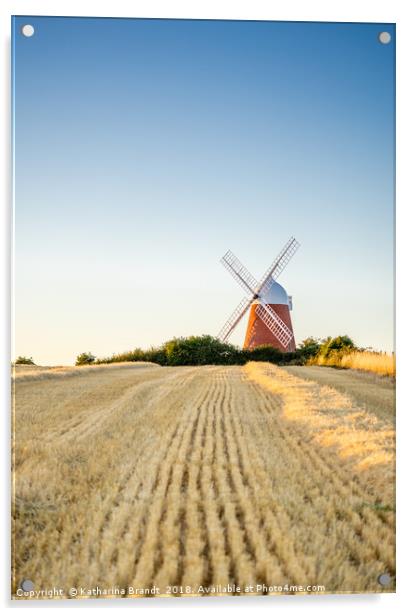 Halnaker Windmill in West Sussex, England Acrylic by KB Photo