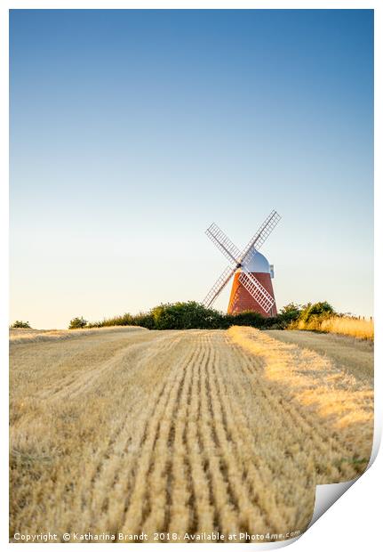 Halnaker Windmill in West Sussex, England Print by KB Photo