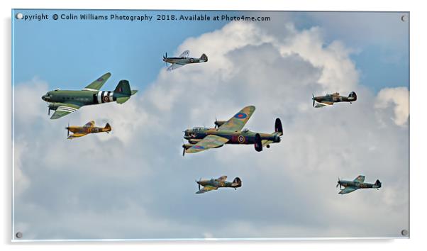 The Battle Of Britain Memorial Flight  RIAT 2018 1 Acrylic by Colin Williams Photography