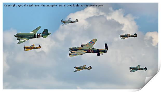 The Battle Of Britain Memorial Flight  RIAT 2018 1 Print by Colin Williams Photography