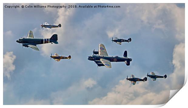 The Battle Of Britain Memorial Flight  RIAT 2018 2 Print by Colin Williams Photography