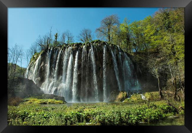 Waterfalls in spring Framed Print by Sergio Delle Vedove