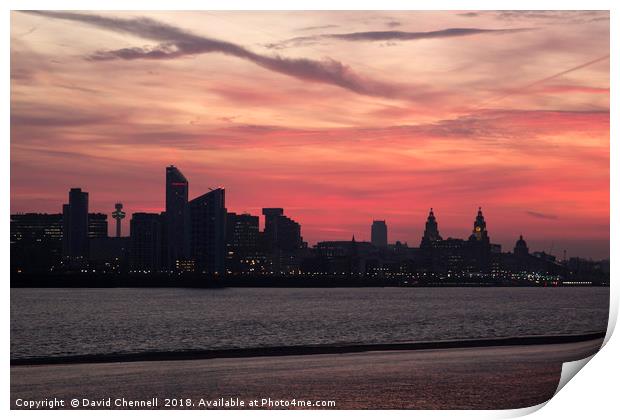 Liverpool Waterfront  Print by David Chennell