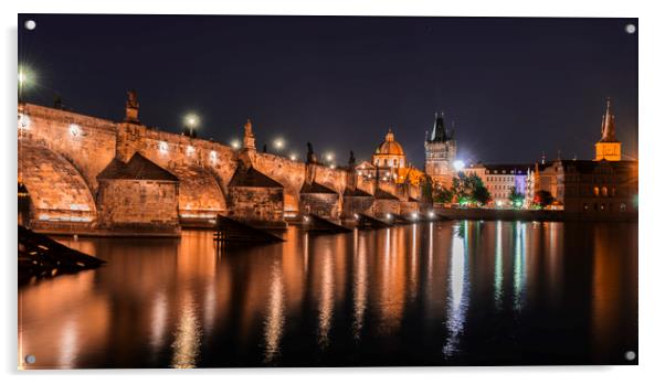 Charles bridge in Prague Acrylic by Sergio Delle Vedove