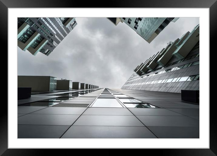 the clouds among the skyscrapers in Milan Framed Mounted Print by Sergio Delle Vedove