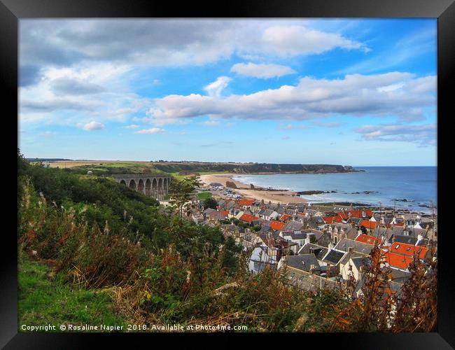 Cullen and its viaduct Moray, Scotland Framed Print by Rosaline Napier