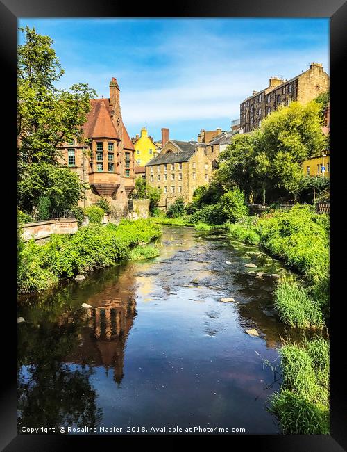 Dean Village Water of Leith Framed Print by Rosaline Napier