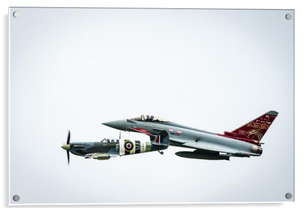 Typhoon and Spitfire Acrylic by Lukasz Lukomski