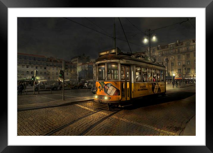 the tram nr 12 in Lisbon Framed Mounted Print by Sergio Delle Vedove