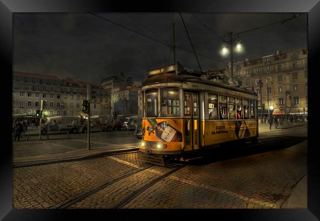 the tram nr 12 in Lisbon Framed Print by Sergio Delle Vedove