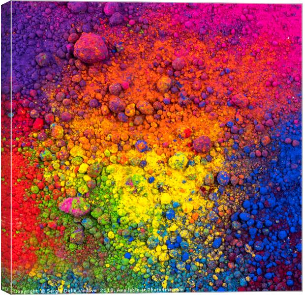 natural  colored pigments mixed Canvas Print by Sergio Delle Vedove