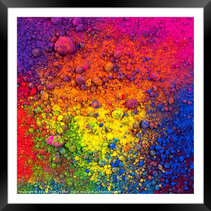 natural  colored pigments mixed Framed Mounted Print by Sergio Delle Vedove