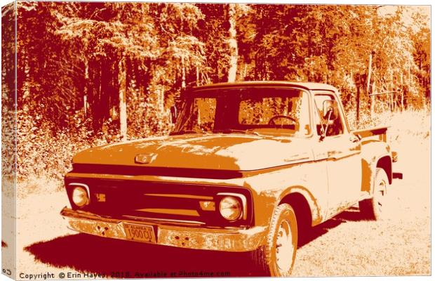 Retro '61 Ford F-100 Canvas Print by Erin Hayes