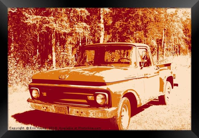Retro '61 Ford F-100 Framed Print by Erin Hayes