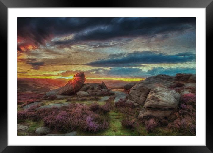 Over Owler Sunset #3 Framed Mounted Print by Paul Andrews