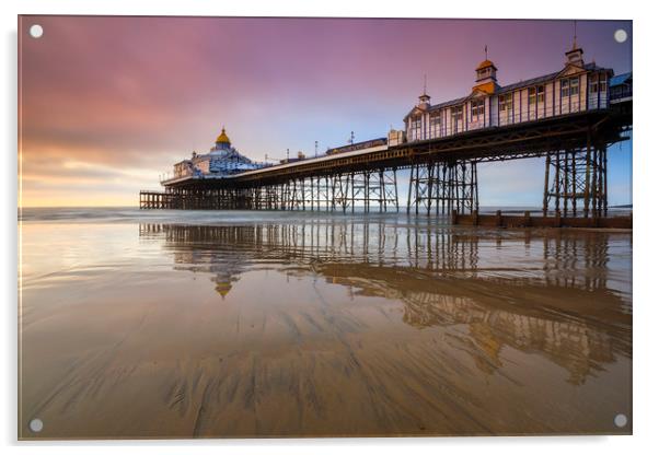 Reflections at sunrise (Eastbourne Pier) Acrylic by Andrew Ray