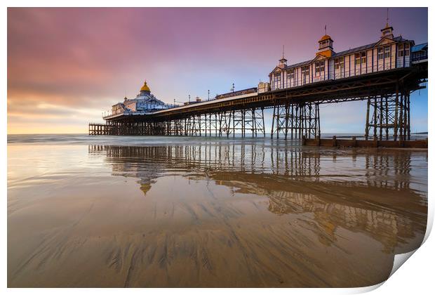 Reflections at sunrise (Eastbourne Pier) Print by Andrew Ray