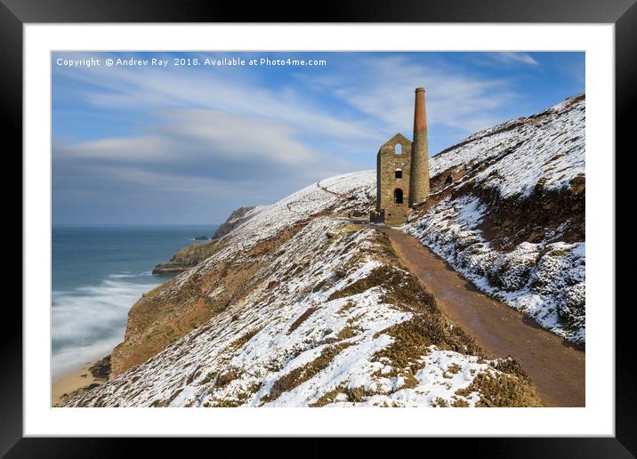 Winters Morning (Wheal Coates) Framed Mounted Print by Andrew Ray