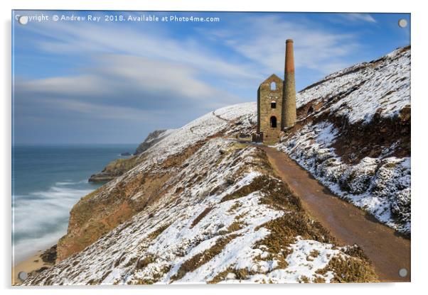 Winters Morning (Wheal Coates) Acrylic by Andrew Ray