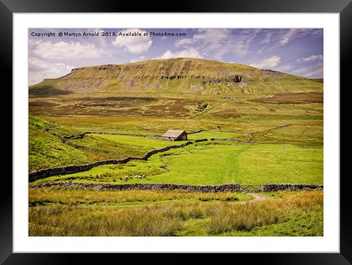 Pen-y-Ghent Yorkshire dales Framed Mounted Print by Martyn Arnold