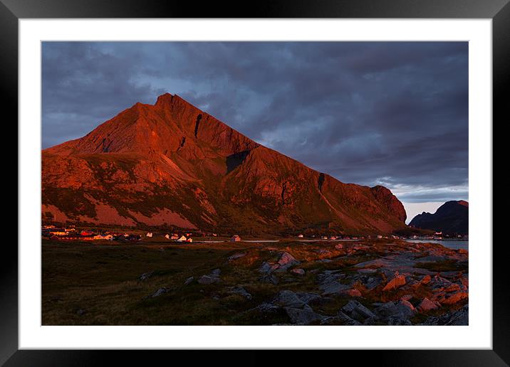 Sunset auf den Lofoten Framed Mounted Print by Thomas Schaeffer