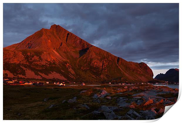 Sunset auf den Lofoten Print by Thomas Schaeffer