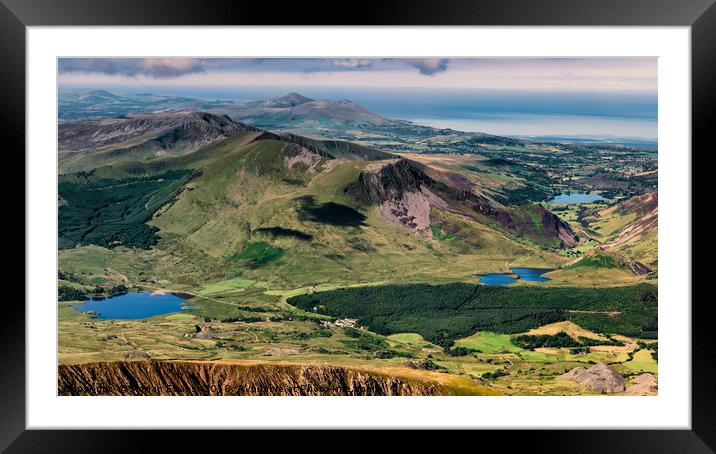 Snowdon Moutain Summit View Framed Mounted Print by Adrian Evans