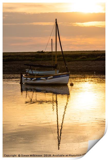 Sunset Reflections Print by Simon Wilkinson