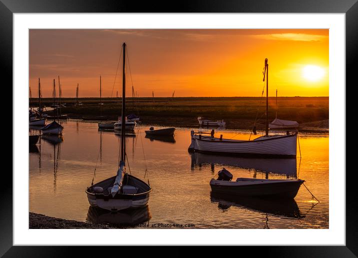Norfolk Sunset Framed Mounted Print by Simon Wilkinson