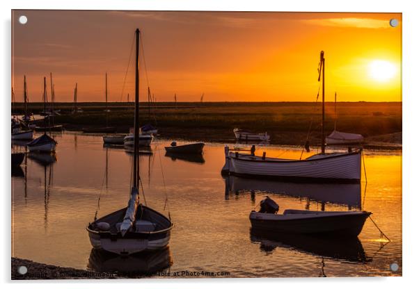 Norfolk Sunset Acrylic by Simon Wilkinson