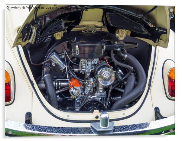 Immaculately clean engine compartment of a traditi Acrylic by Peter Jordan