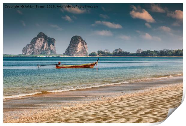 Pak Meng Beach Thailand Print by Adrian Evans