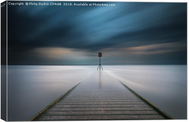 Lytham Jetty By Moonlight Canvas Print by Phil Durkin DPAGB BPE4