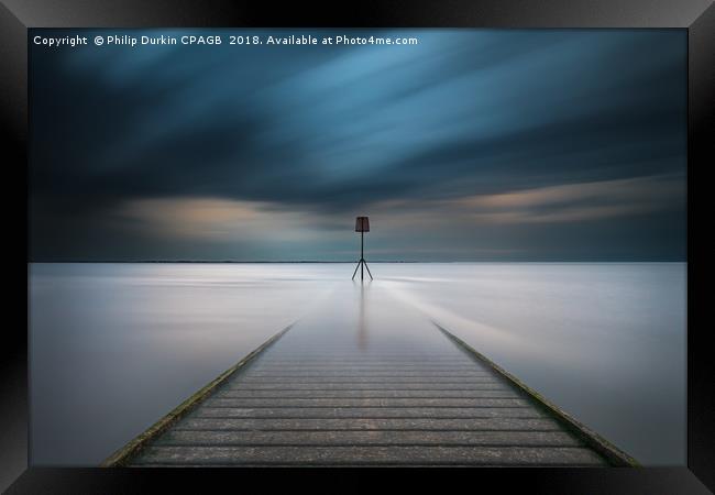 Lytham Jetty By Moonlight Framed Print by Phil Durkin DPAGB BPE4