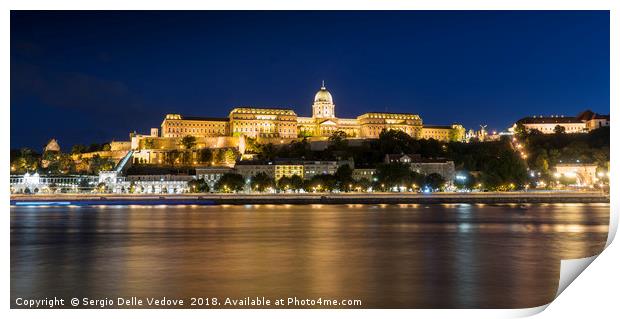Panoramic view of the castle in Budapest Print by Sergio Delle Vedove