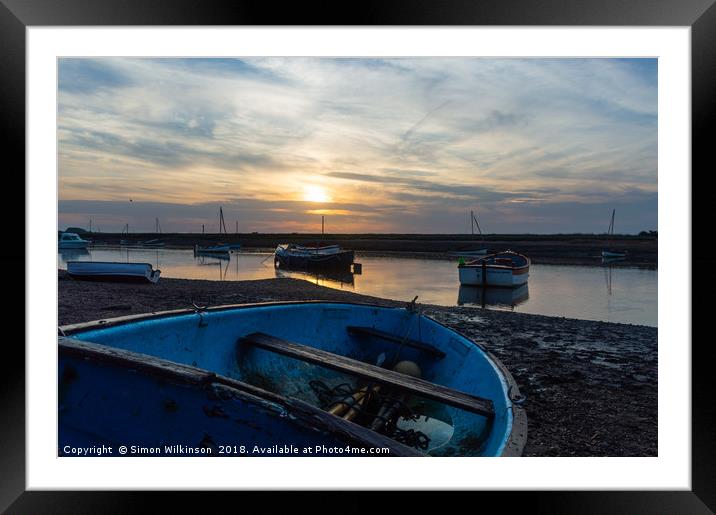 Sunset Framed Mounted Print by Simon Wilkinson