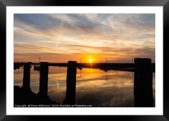 Quay at Sunset Framed Mounted Print by Simon Wilkinson