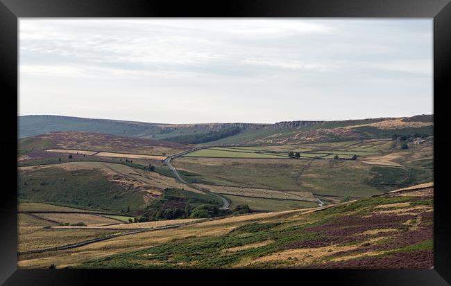 View of Stanage Edge from Surprise View, near Hath Framed Print by Hazel Wright