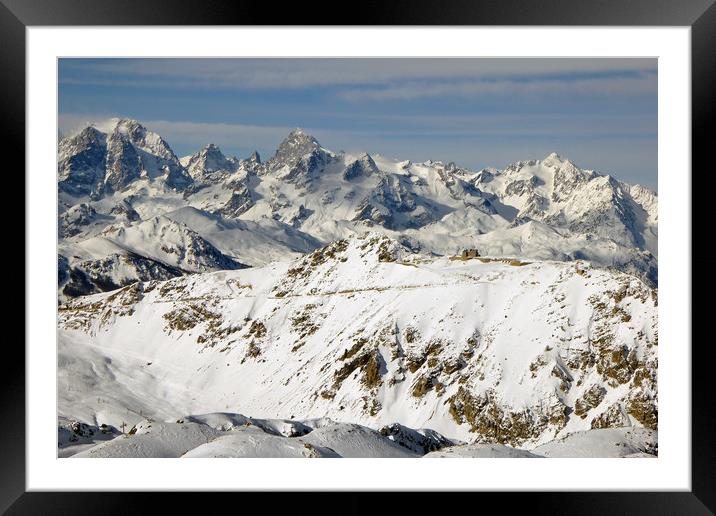 Montgenevre French Alps France Framed Mounted Print by Andy Evans Photos