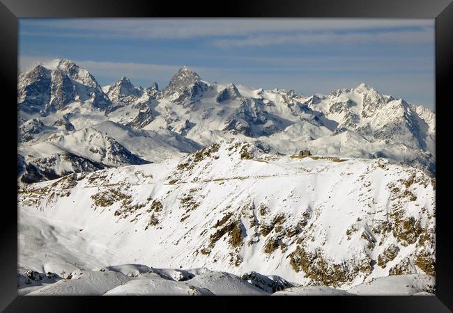 Montgenevre French Alps France Framed Print by Andy Evans Photos