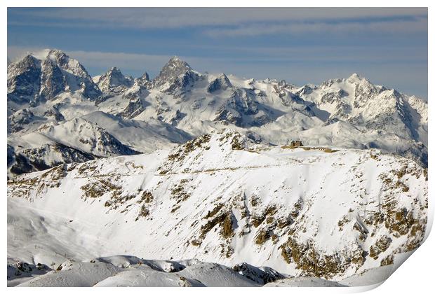 Montgenevre French Alps France Print by Andy Evans Photos