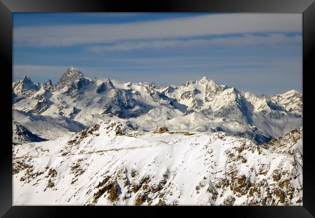 Montgenevre French Alps France Framed Print by Andy Evans Photos